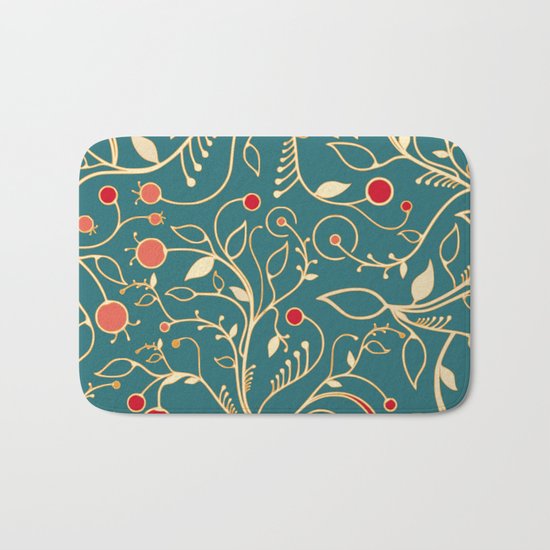 Vintage vines Bath Mat