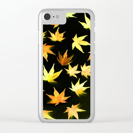 AUTUMN ROMANCE - LEAVES PATTERN #4 #decor #art #society6 Clear iPhone Case
