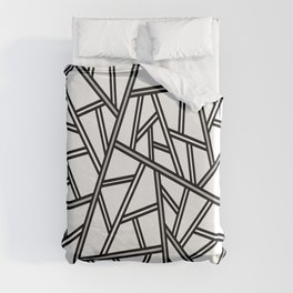 Abstract geometric pattern - gray. Duvet Cover