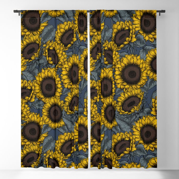 Sunflower field 2 Blackout Curtain