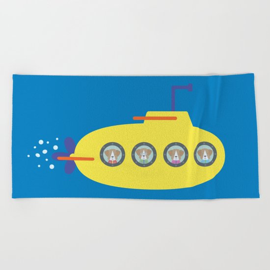 The Beagles - Yellow Submarine Beach Towel