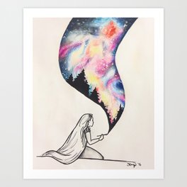 Tangled Galaxies Art Print
