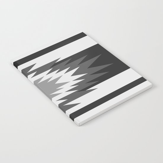 Aztec - black and white Notebook