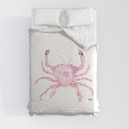 Crab - étrille petit crabe violet rose Comforter