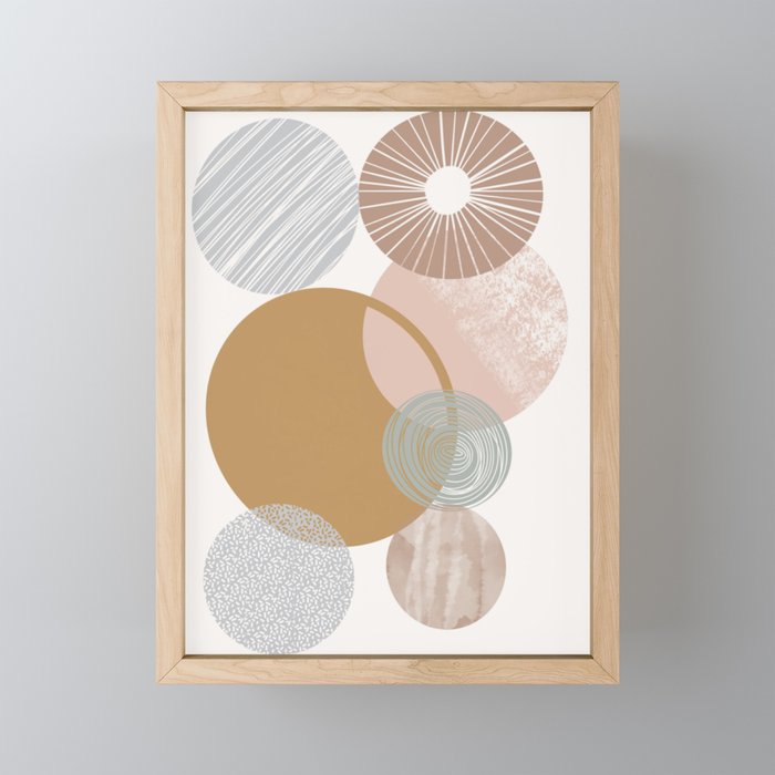Abstract Circles Framed Mini Art Print