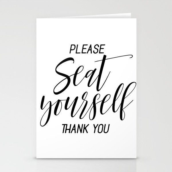Printable Please Seat Yourself Thank You Wall Art Funny Bathroom Wall Art Prints Stationery Cards By Nikolajovanovic
