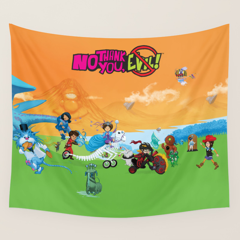 No Thank You Evil Cover Scene Wall Tapestry By Montecookgames Society6