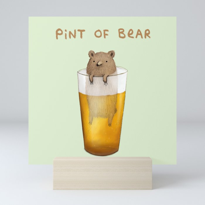 Pint of Bear Mini Art Print