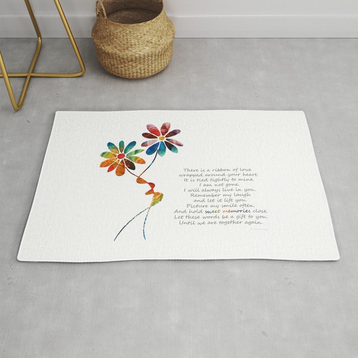 Ribbon Of Love Grief And Sympathy Art Rug