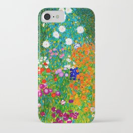Gustav Klimt - Flower Garden iPhone Case | Nature, Gardening, Bauerngarten, Painting, Flowergarden, Flowers, Oil, Artnouveau, Klimt, Sunflowers 