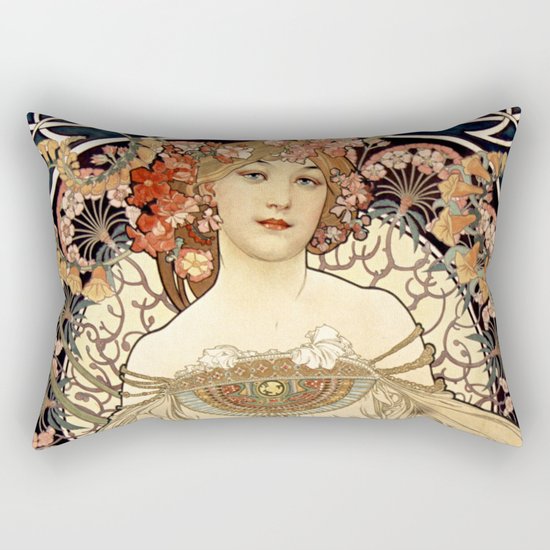 Art Nouveau Rectangular Pillow