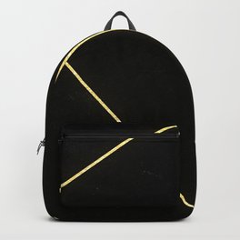 Gold Pattern, Black background Backpack | Digital, Moderndesign, Graphicdesign, Modernstyle, Goldpatterrn, Blackstyle, Geometricfigures, Pattern, Blackbackground, Goldenlines 