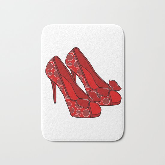 Red Shoes Bath Mat