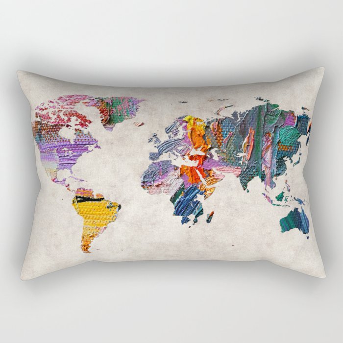 World Map 59 Rectangular Pillow