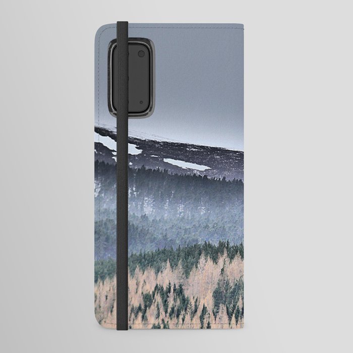 Scottish Highlands Mountain Pine Tree Line in I Art and Afterglow  Android Wallet Case
