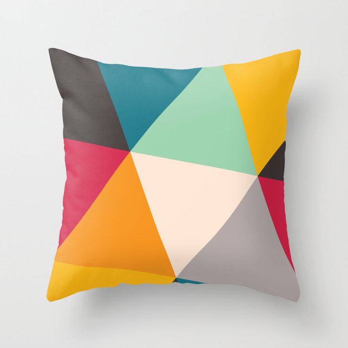 Geometric Triangles Throw Pillow