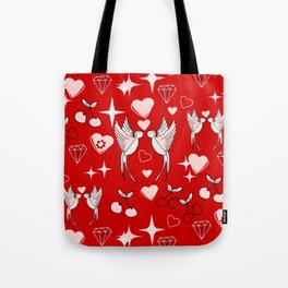 Kitsch Valentine red Tote Bag