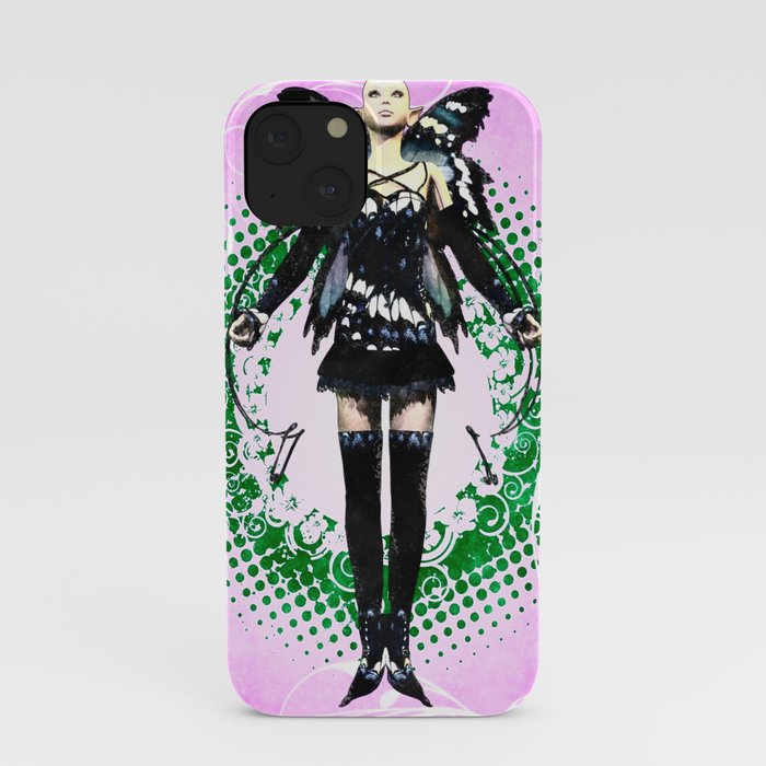 Blue Butterfly Fairy Standing iPhone Case