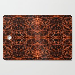 Liquid Light Series 49 ~ Orange Abstract Fractal Pattern Cutting Board