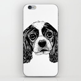 Cavalier King Charles Spaniel Dog Drawing iPhone Skin