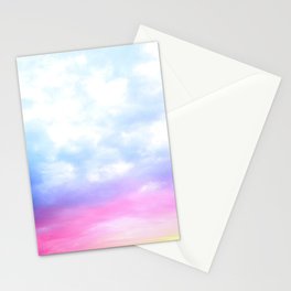 Sunset Blue And Pink Sky Stationery Card