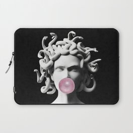 Medusa blowing pink bubblegum bubble Laptop Sleeve