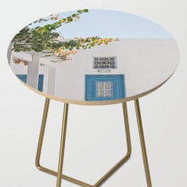 Santorini Oia Blue Door Dream #2 #minimal #wall #decor #art #society6 Side Table