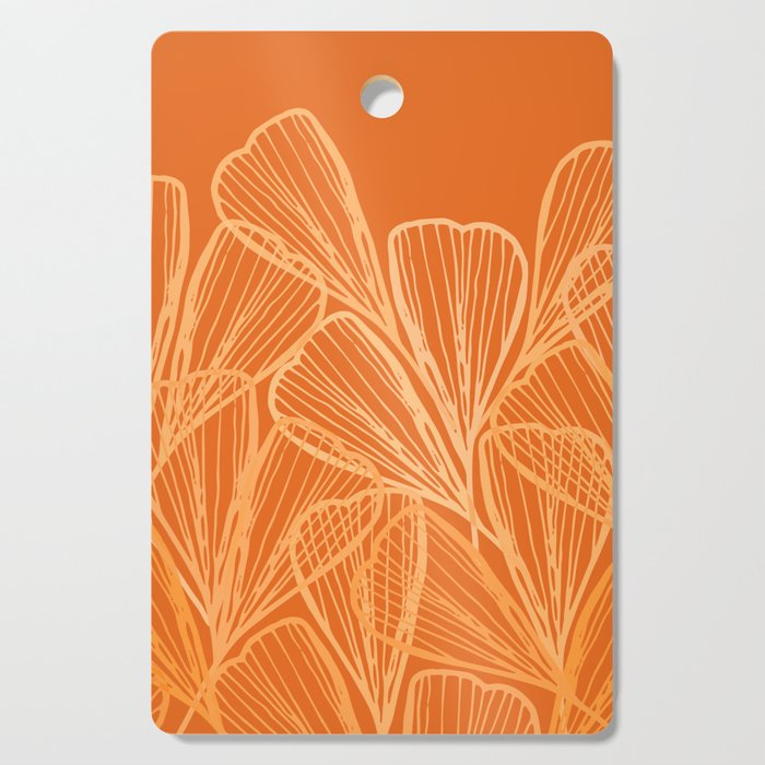 Modern Garden in Orange Cutting Board