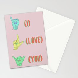 (I) (LOVE) (YOU) Stationery Cards