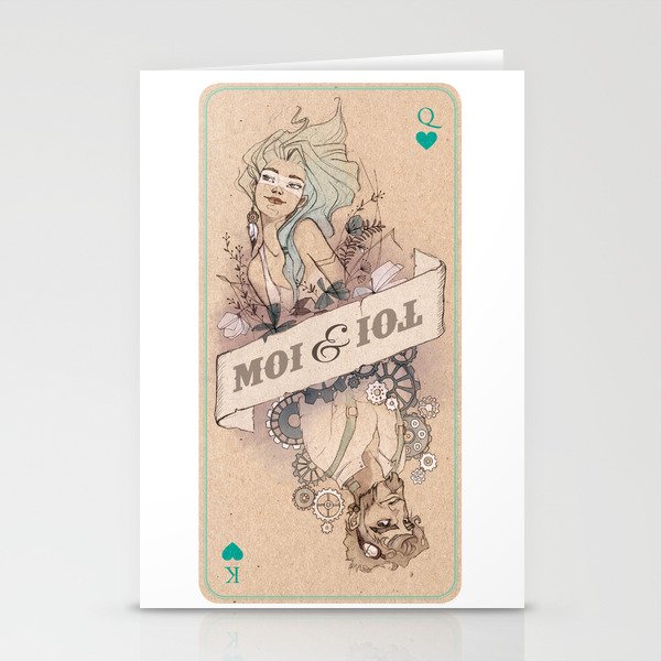 Toi et Moi - Queen and King Stationery Cards
