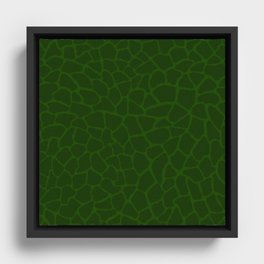 Mosaic Abstract Art Olive Framed Canvas