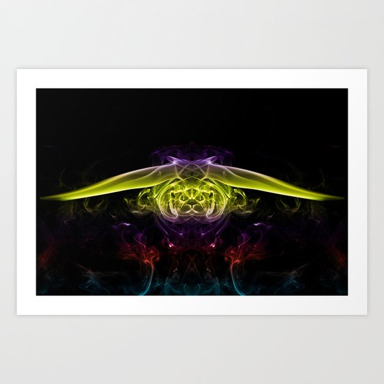 Smokey Owl in Flight Art Print