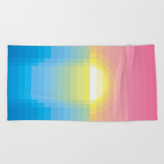 Sunset ~ strips Beach Towel