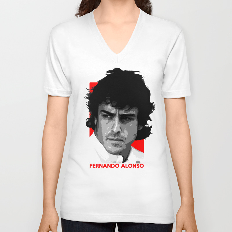 Formula One Fernando Alonso Unisex V Neck By Vehicle Society6