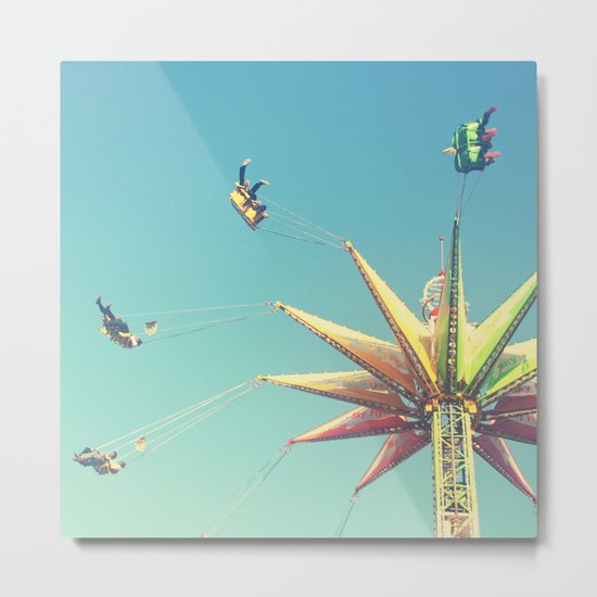 Flying Chairs at the Carnival Metal Print