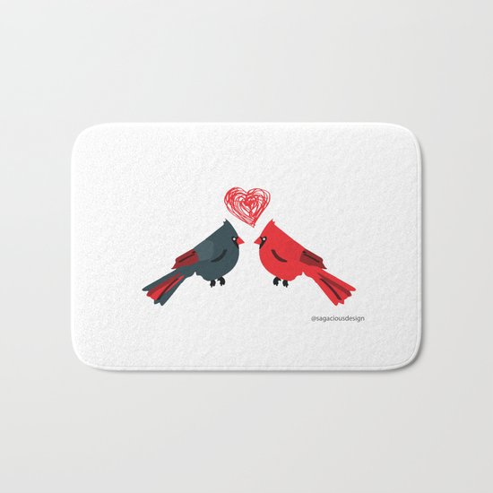 Birds In Love Bath Mat