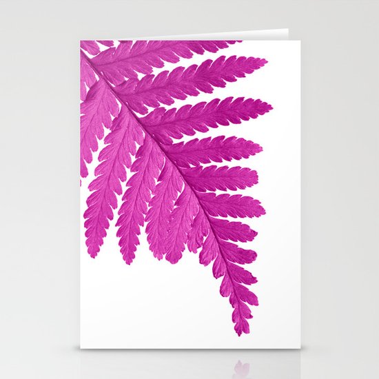 pink fern leaf I Stationery Cards