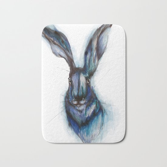Blue Hare Bath Mat
