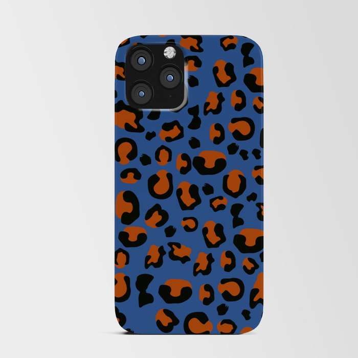 Blue Jungle - Leopard Pattern iPhone Card Case