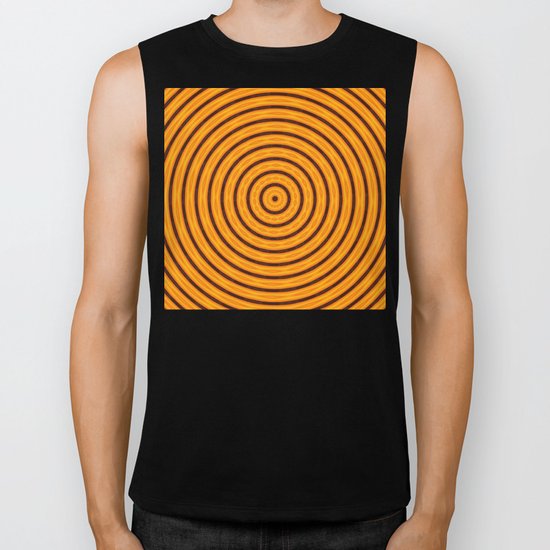 Circles within - Orange Biker Tank