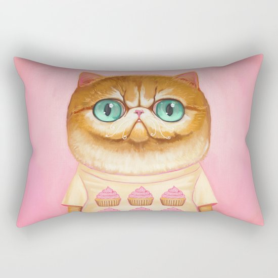 Cupcake Cat Rectangular Pillow