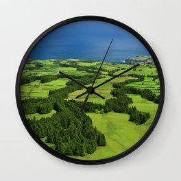Typical Azores landscape Wall Clock