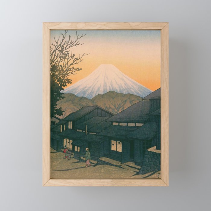 Yui Suruga By Kawase Hasui Framed Mini Art Print