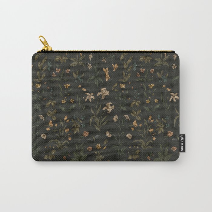 Old World Florals Carry-All Pouch | Painting, Digital, Other, Illustration, Pattern, Vintage, Nature, Flowers, Floral, Flower