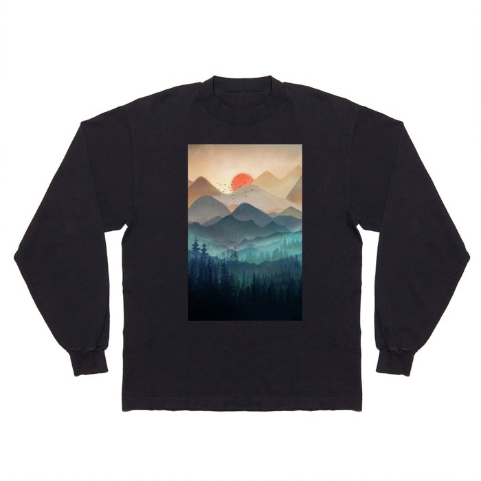 Wilderness Becomes Alive at Night Long Sleeve T Shirt