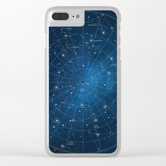 Constellation Star Chart Clear iPhone Case