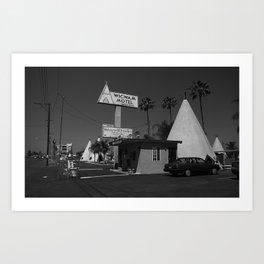 Route 66 - California Wigwam Motel 2007 #2 BW Art Print