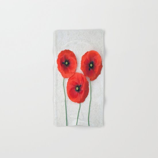 Three red Poppies III Hand & Bath Towel