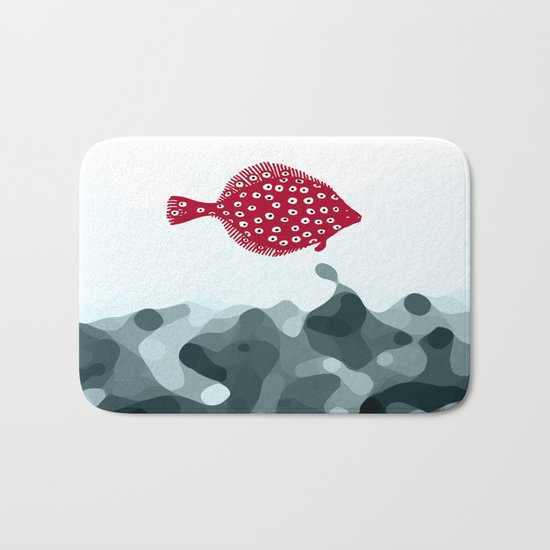 Little Red Fish Bath Mat