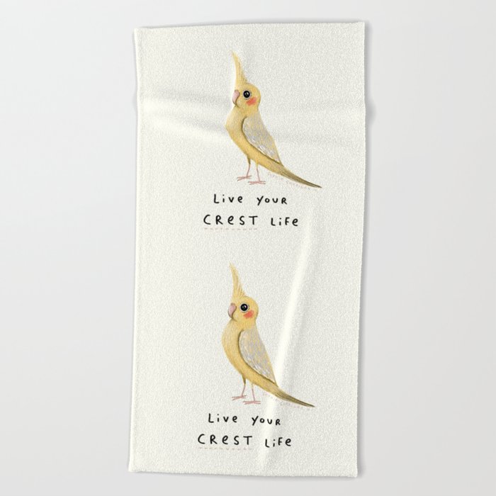 Live Your Crest Life Beach Towel